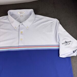 Peter Millar Summer Comfort Mens XL Golf Polo Shirt Rock Creek Golf Club Blue